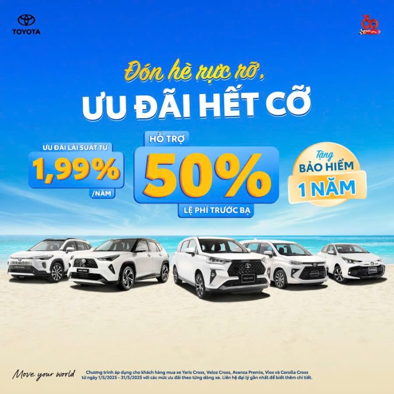 Những dòng xe được ưu đãi 50% trước bạ tại Toyota Đà Nẵng tháng 6/2025 2 Ưu đãi Toyota Đà Nẵng
